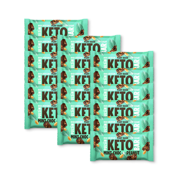 Pulsin Mint Chocolate & Peanut Keto Bar 18 x 50g