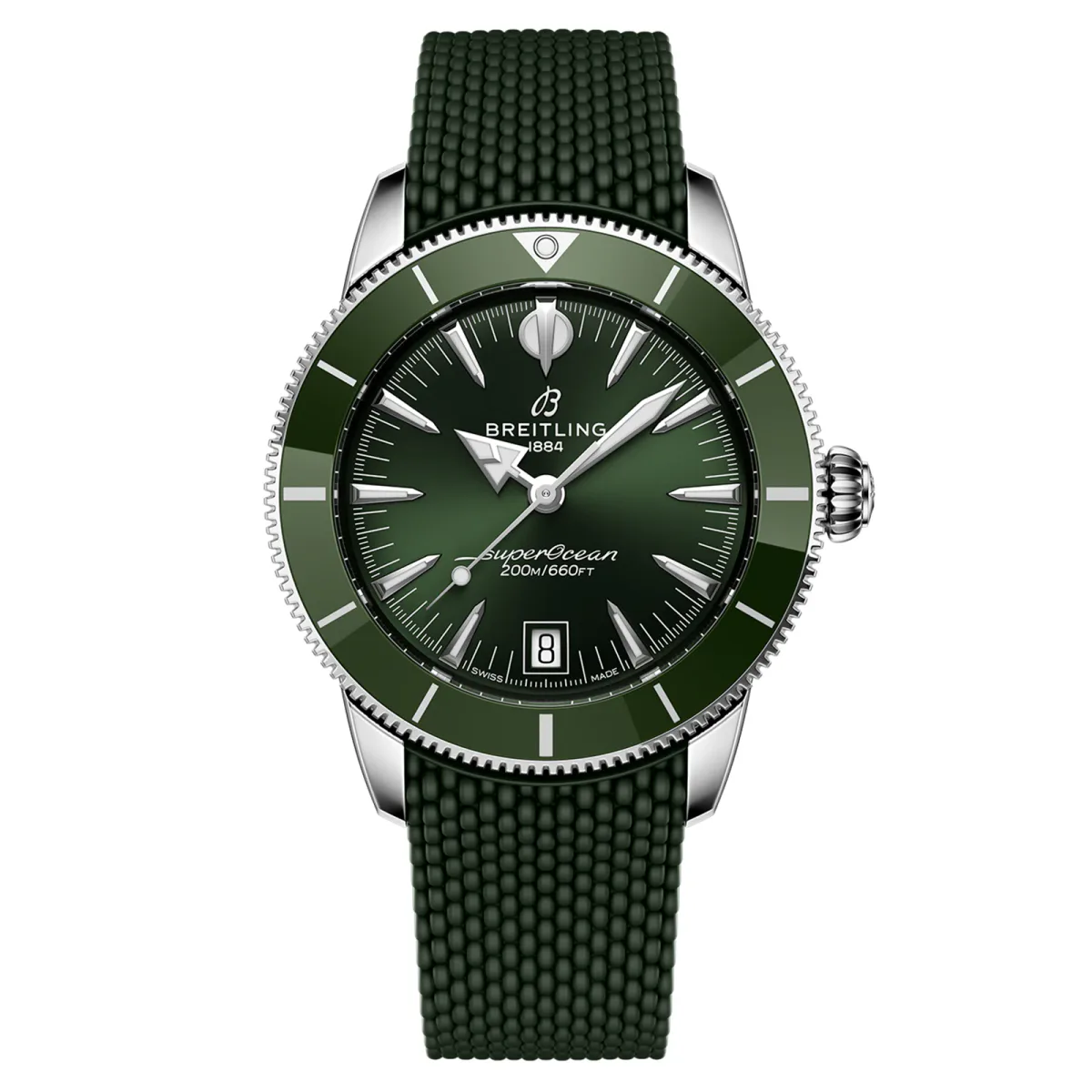 Breitling Superocean Heritage B31 Automatic 40mm Mens Watch Green Rubber