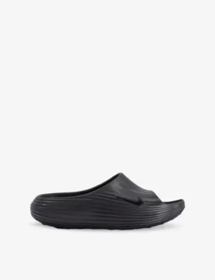 For Him React Rejuven8 Rubber Slides - 11 in BLACK BLACK BLACK – Mens | Sandals | Sliders & flip flops