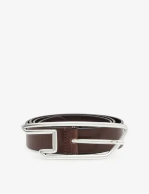 DIESEL D-Logo Buckle Leather Belt - 34