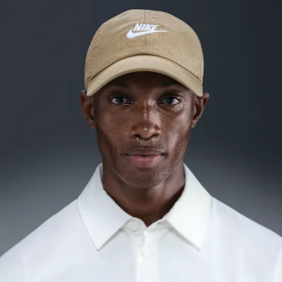 Nike Club Unstructured Futura Wash Cap - Parachute Beige/White