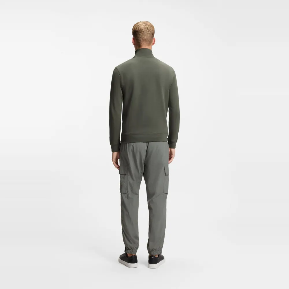 Boss Men's Zetrust Quarter-Zip Cotton Sweatshirt detail 3