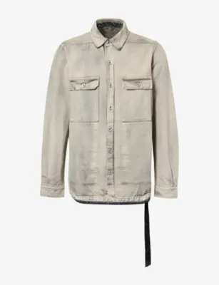 RICK OWENS DRKSHDW Faded-Wash Oversized Denim Overshirt