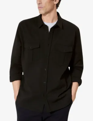 THE KOOPLES Chest-Pocket Long-Sleeved Stretch-Woven Shirt detail 3