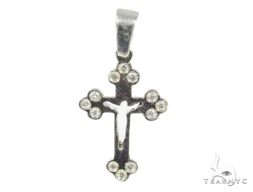 RINA - For Him FACTORY Bezel Diamond Cross Crucifix 44518 in Rose Gold – Pendant