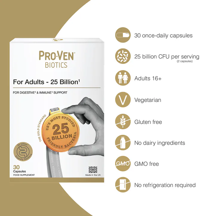 PRO-VEN BIOTICS Adult Acidophilus & Bifidus 30 Capsules, additional product view 2
