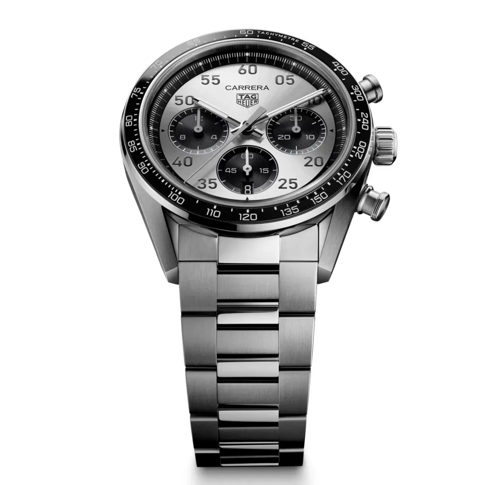 TAG Heuer Carrera Chronograph Sport Automatic 42mm Mens Watch Silver detail 2