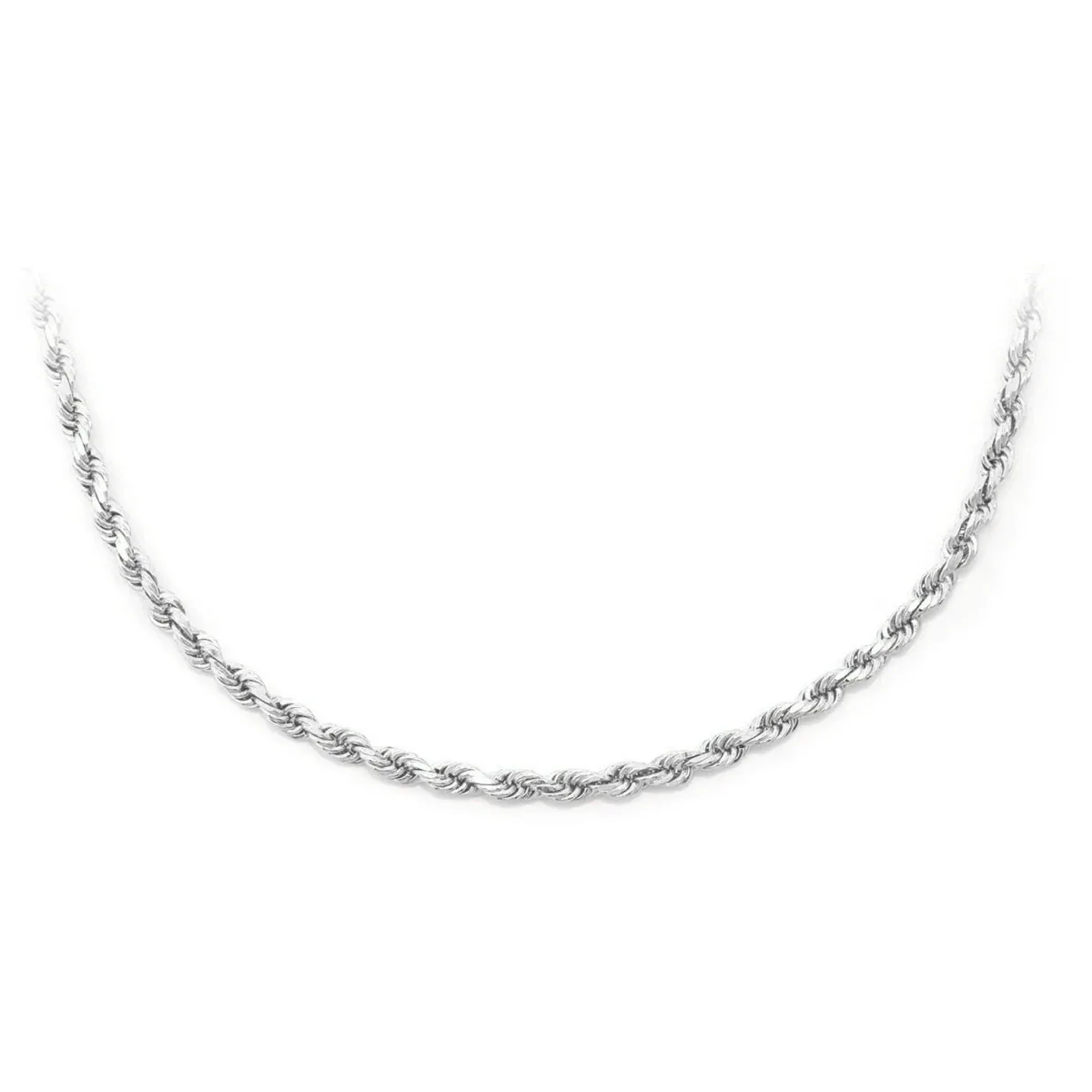 For Him Rope Gold Chain in 2.5mm / White Gold / 18" – Chain