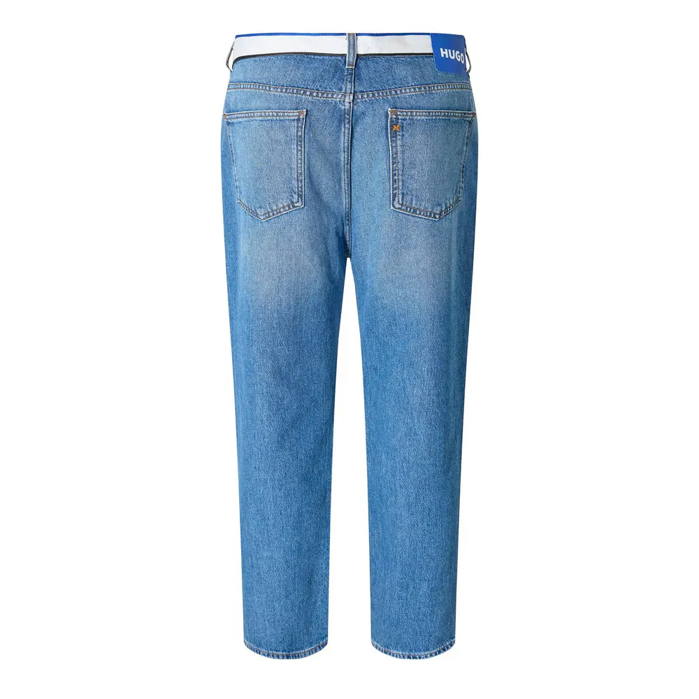 Hugo Men's Nate/Tape Wide Leg Jeans detail 2