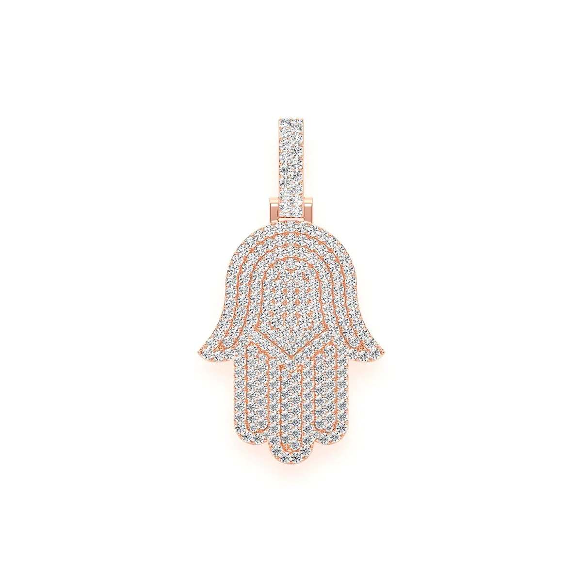 For Him Pavé Hamsa Diamond Pendant