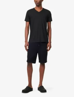 DEREK ROSE Quinn 1 Straight-Leg Cotton-Blend Jersey Drawstring Shorts detail 2