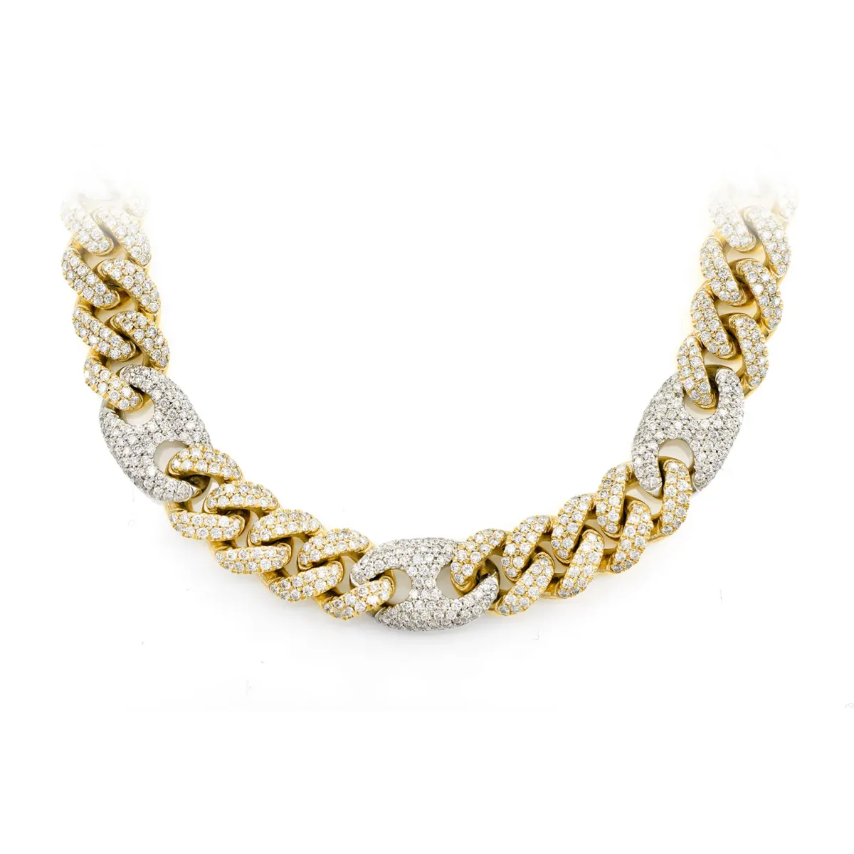 For Him Mariner Cuban Link Diamond Necklace in Rose Gold / 16" / Lab Grown Diamond – Necklace