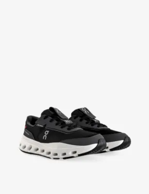 ON The Roger Wildcard Leather and Mesh Trainers - EUR 41.5 / 7.5 UK MEN in BLACK WHITE, additional product view 3