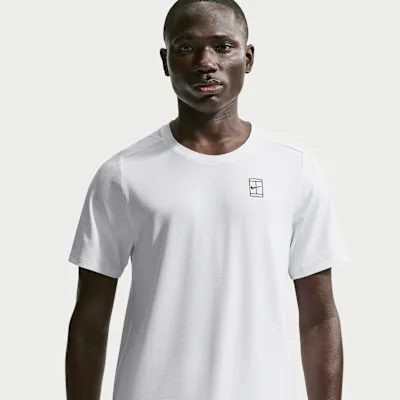 Nike NikeCourt Advantage Men's Dri-FIT Tennis Top - White/Black
