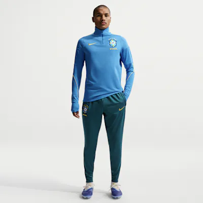 Nike Brazil Strike Men's Nike Dri-FIT Football Knit Pants - Geode Teal/Light Menta/Midwest Gold
