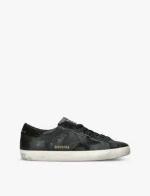 GOLDEN GOOSE Men's Superstar low-top leather trainers - EUR 45 / 11 UK MEN in BLACK – Mens | Trainers | Lace up trainers