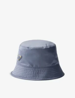 PRADA Logo-plaque nylon bucket hat - BURGUNDY - XXXXL detail 3