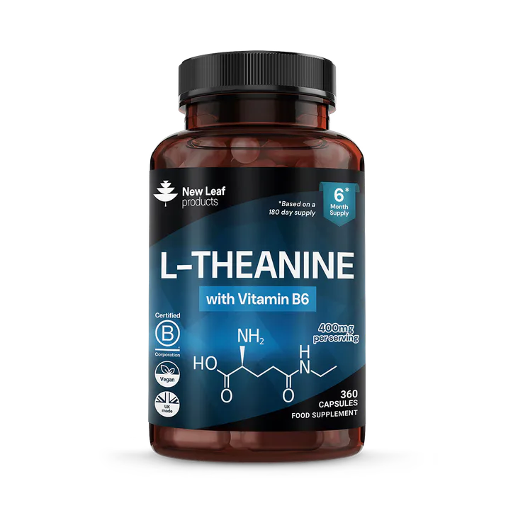 New Leaf Products L-Theanine with Vitamin B6 400mg - 360 Capsules