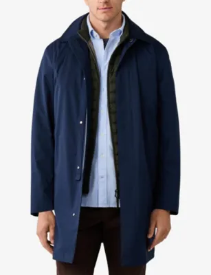 HACKETT Sloane Collared Woven Jacket in OLD NAVY, additional product view 3