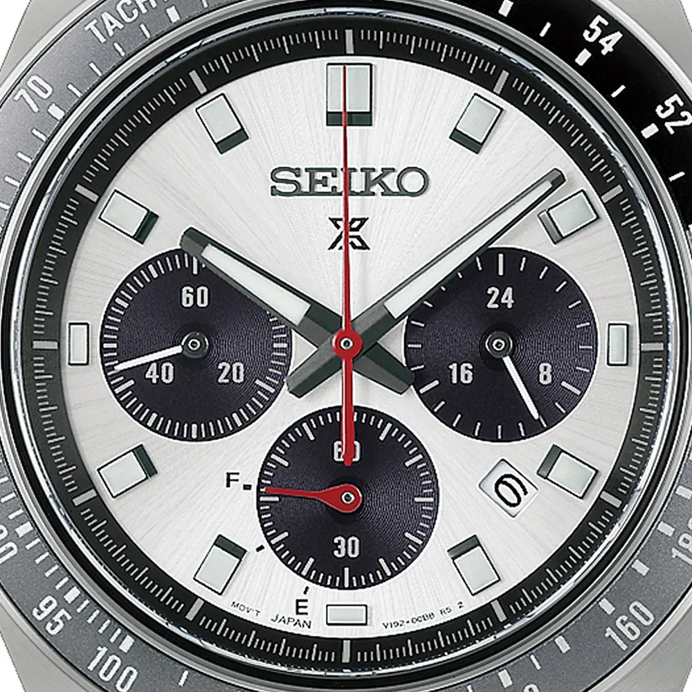 Seiko Prospex Speedtimer “Racing” Solar Chronograph 41.5mm Mens Watch Silver detail 2