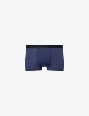 HANRO Micro-Touch Branded-Waistband Stretch-Jersey Trunks - MIDNIGHT NAVY detail 2