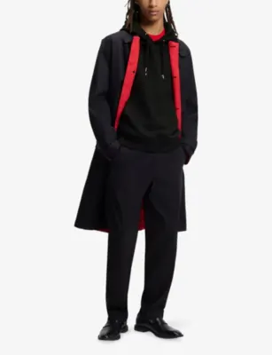 HUGO Brand-Embroidered Cotton-Jersey Hoody detail 2