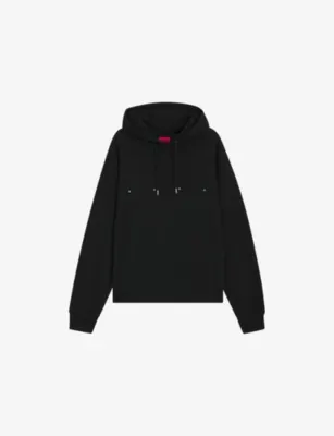 HUGO Brand-Embroidered Cotton-Jersey Hoody