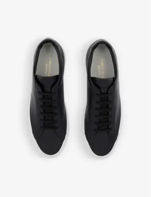 COMMON PROJECTS Achilles leather low-top trainers - 12 in BLACK WHITE LEATHER, additional product view 2