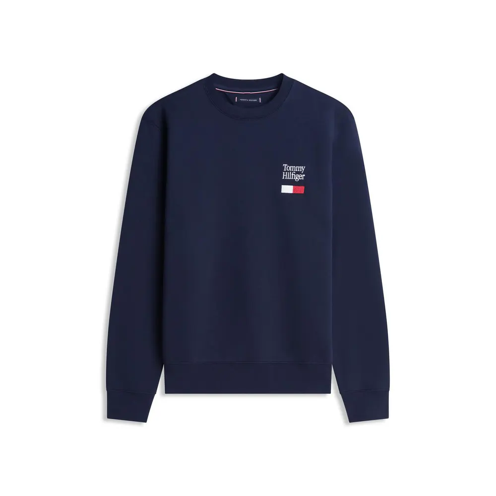 Tommy Hilfiger Men's Embro Flag Crew Sweatshirt