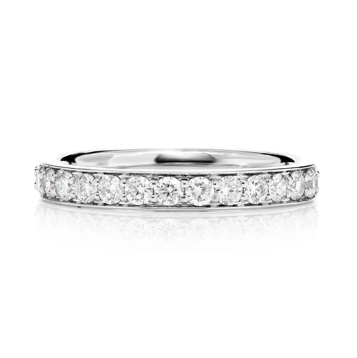 For Him Border Band Diamond Ring in White Gold / Natural Diamond – Ring