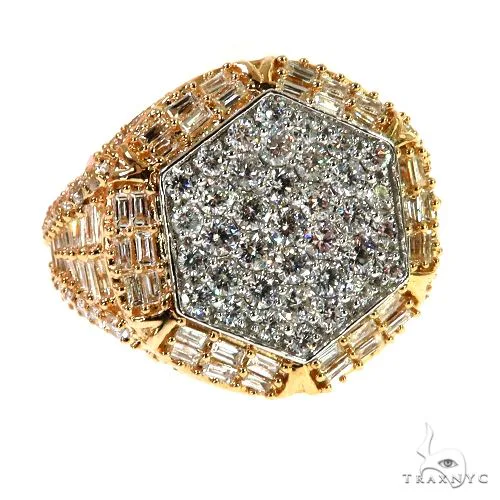 AHMED - MOON JEWELRY 14K Gold Baguette Diamond Ring 67930 in Rose / 8 – Ring