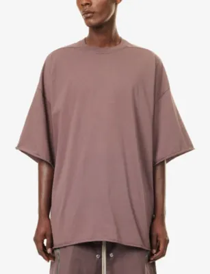 RICK OWENS Tommy Oversized Cotton-Jersey T-Shirt detail 3