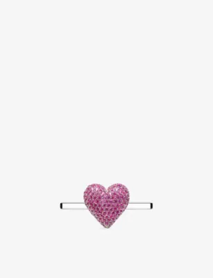 POUBEL Heart Whoop Sterling-Silver and Enamel Charm