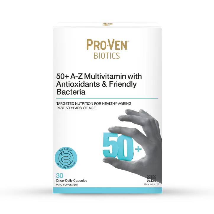 PRO-VEN BIOTICS 50+ A-Z Multivitamin With Antioxidants & Friendly Bacteria 30 Capsules
