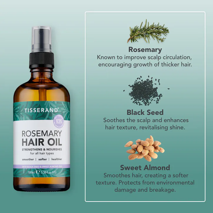 Tisserand Rosemary Hair Oil 100ml detail 3