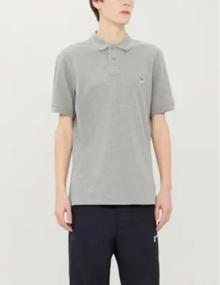 PS BY PAUL SMITH Zebra-appliquéd cotton-piqué polo shirt