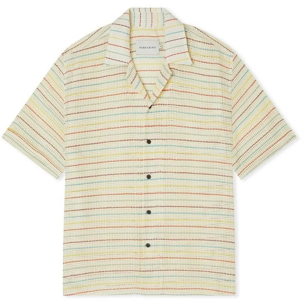 Peregrine Quay Cuban Collar Shirt in Sunset Stripe – Clothing