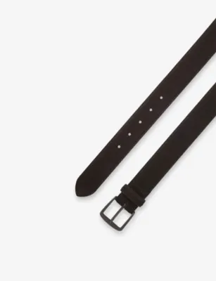BOSS Branded-Buckle Suede Belt - 40 detail 3