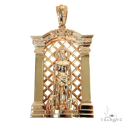 RINA - For Him FACTORY 14K Gold St. Lazarus Frame Pendant 67747 in Rose Gold – Pendant