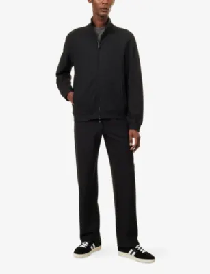 EMPORIO ARMANI Zip High-Neck Cotton-Blend Track Jacket detail 2