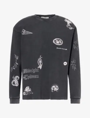 DUKE & DEXTER MC Sketch Washed Printed Cotton Top