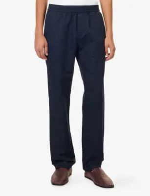 SUNSPEL Drawstring Straight-Leg Cotton-Linen Trousers detail 3