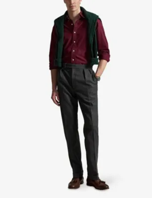 POLO RALPH LAUREN Long-Sleeve Garment-Dyed Cotton Oxford Shirt detail 2