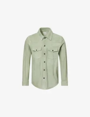 PAUL SMITH Classic Collar Suede Overshirt