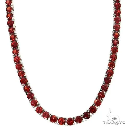 PIA - For Him GEMSTONES Red Sapphire Tennis Chain 69034 in Rose – Chain