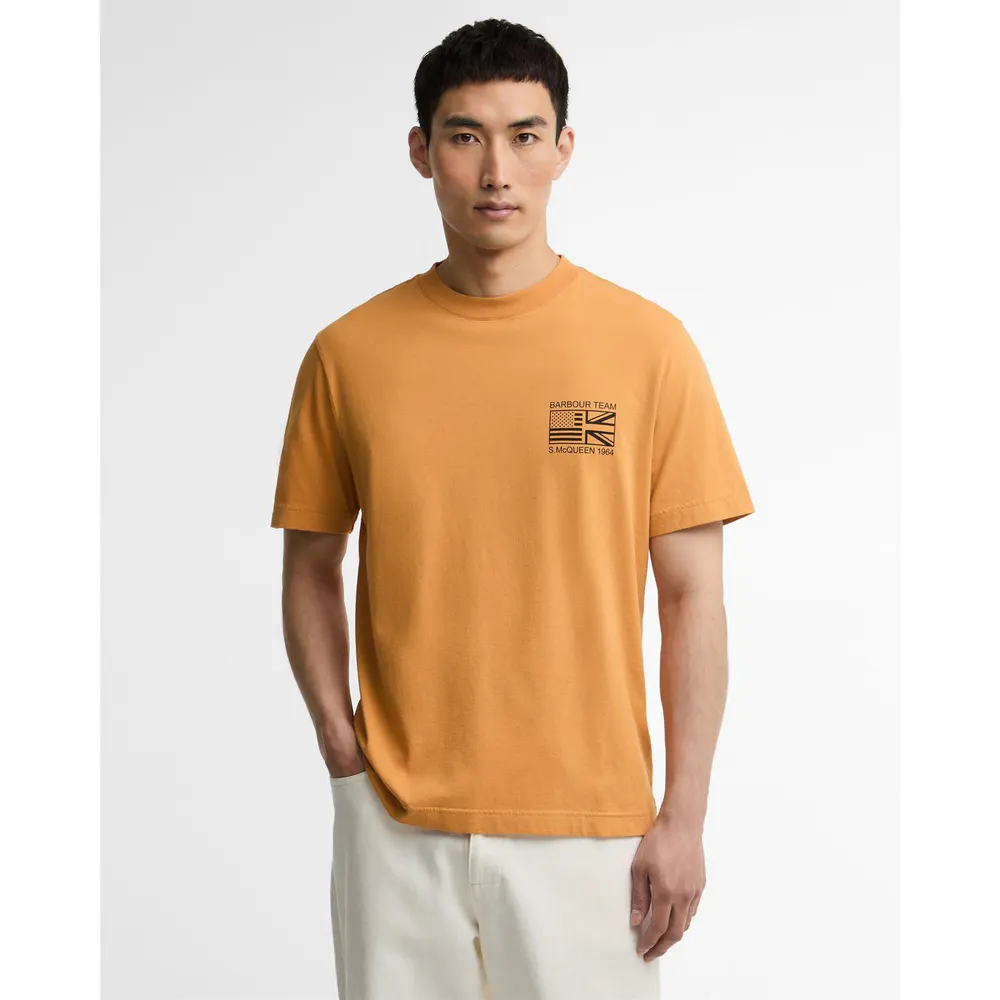 Barbour International Men's Steve McQueen Grange Cotton Short-Sleeve Crew-Neck T-Shirt detail 3