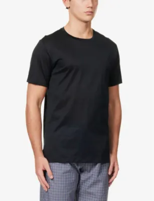HANRO Crew-neck regular-fit cotton-jersey T-shirt detail 3