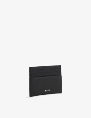 BOSS Logo Leather Card Holder detail 3