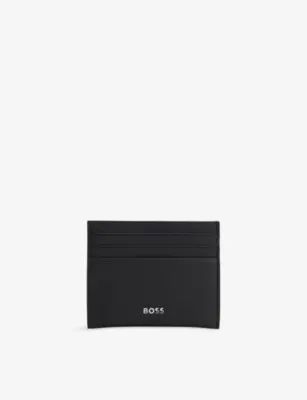 BOSS Logo Leather Card Holder