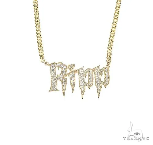RINA - For Him FACTORY Custom Made Name Pendant 66668 in Rose Gold – Pendant